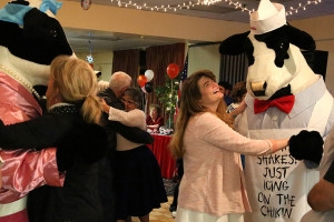 The Chick-fil-a cows kept the dance floor hopping all evening